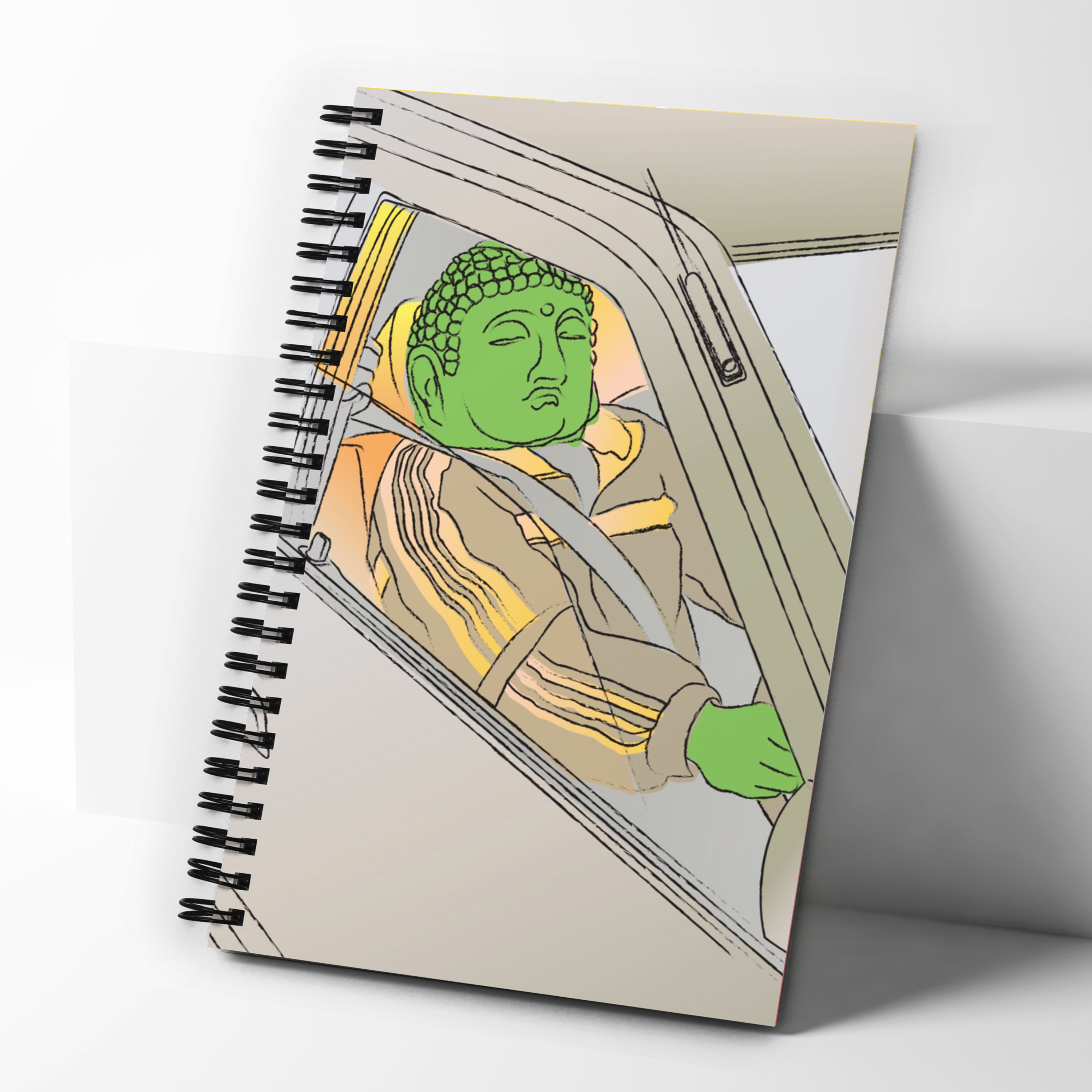 Driving Buddha Spiral Notebook