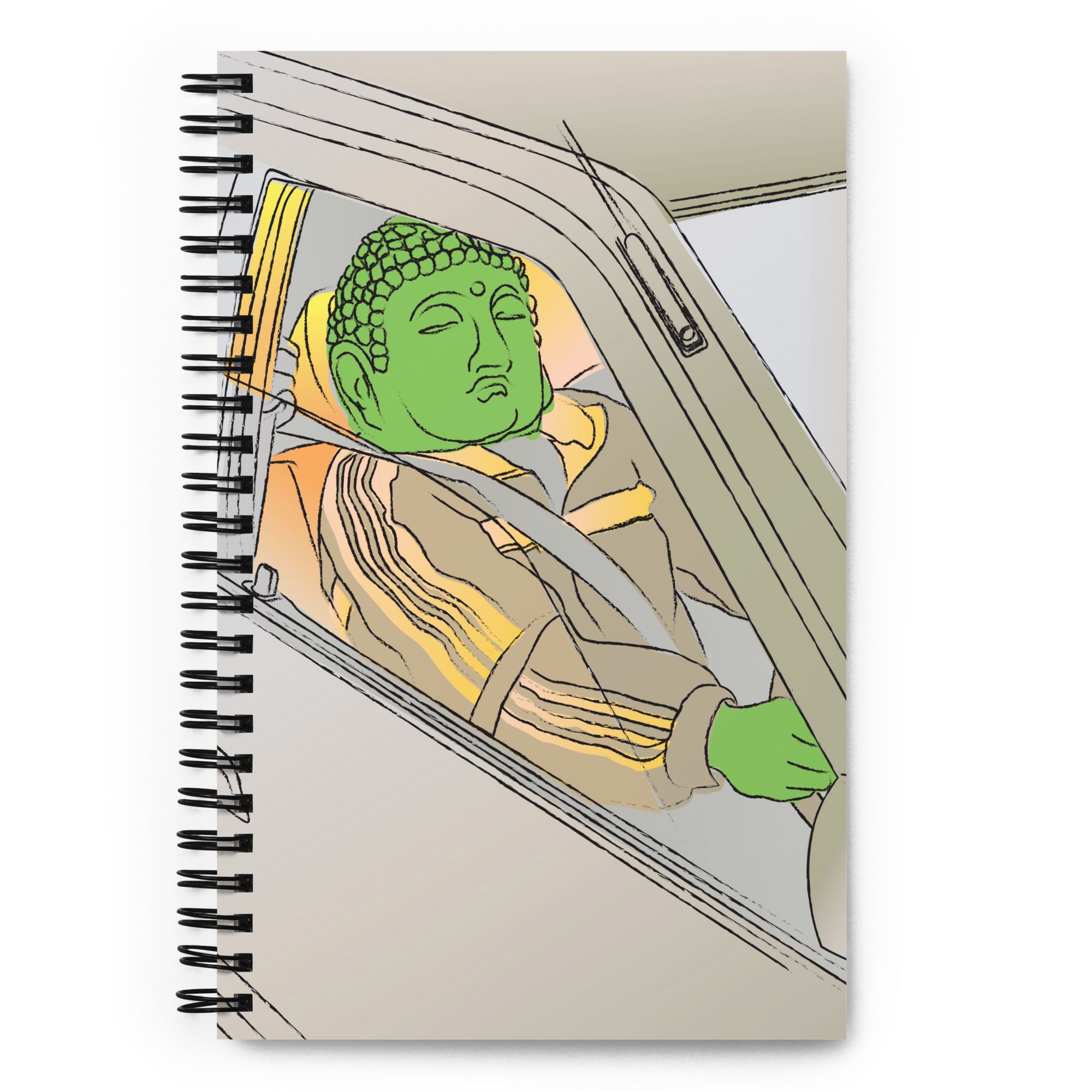 Driving Buddha Spiral Notebook