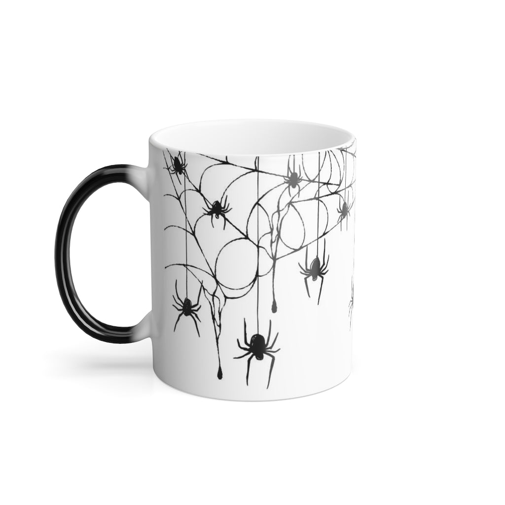 Falling Spiders Color Changing Mug