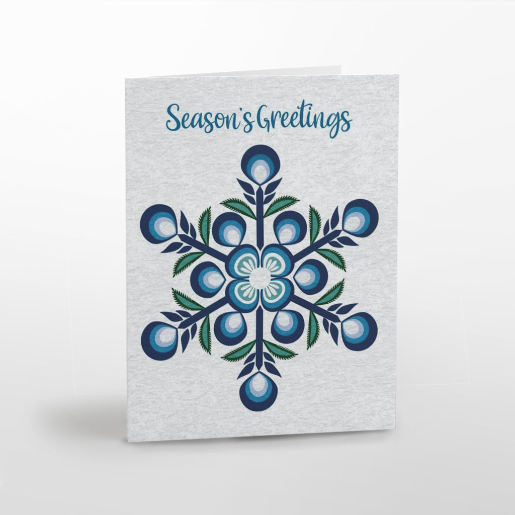 Téli Snowflake Greeting Cards