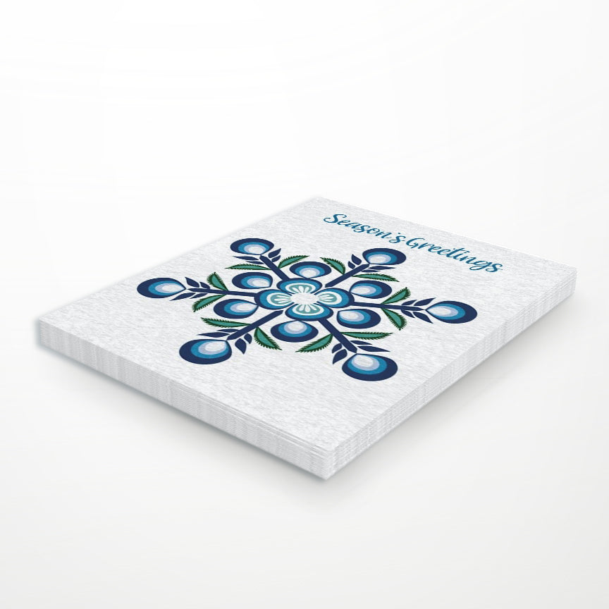 Téli Snowflake Greeting Cards