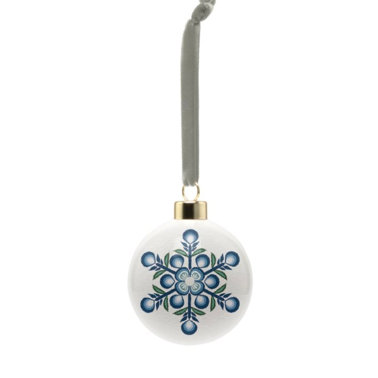 Téli Snowflake Bone China Bauble