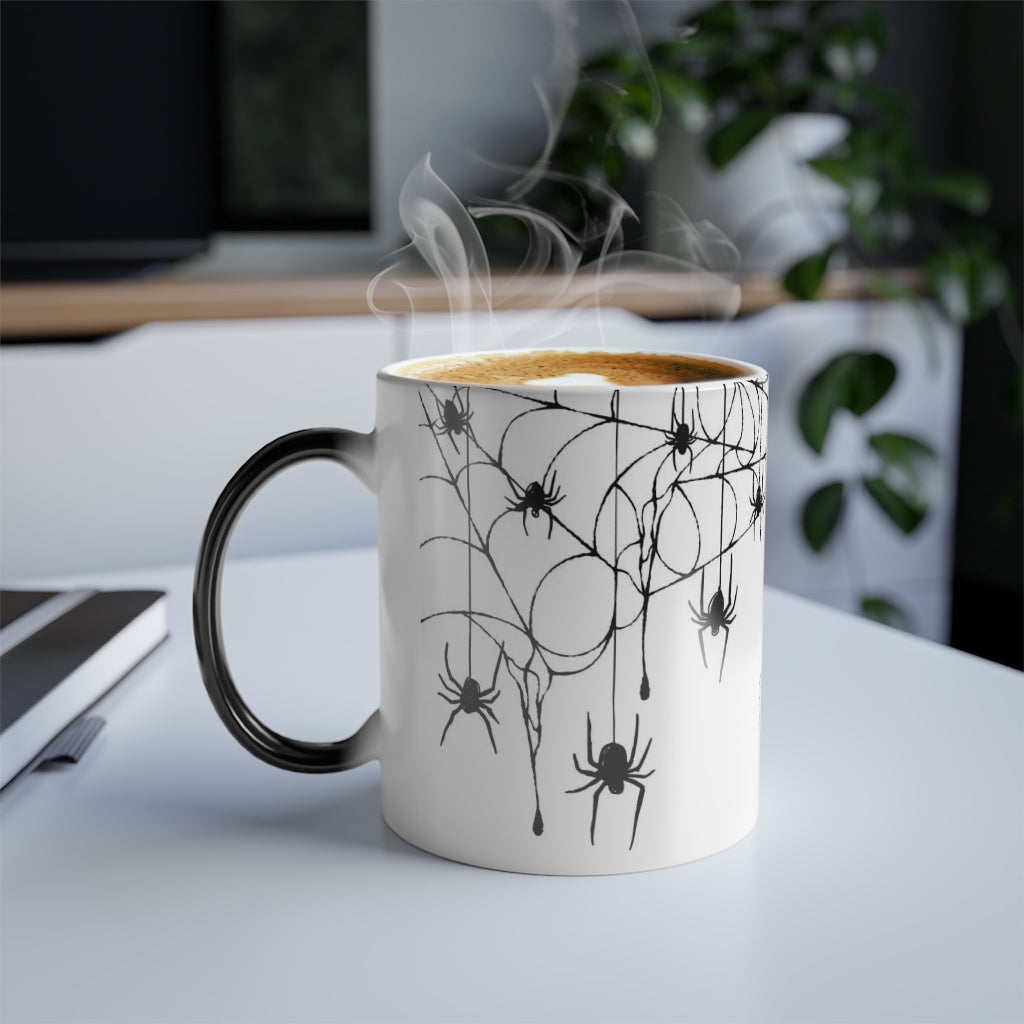 Falling Spiders Color Changing Mug