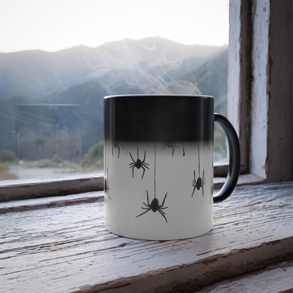 Falling Spiders Color Changing Mug